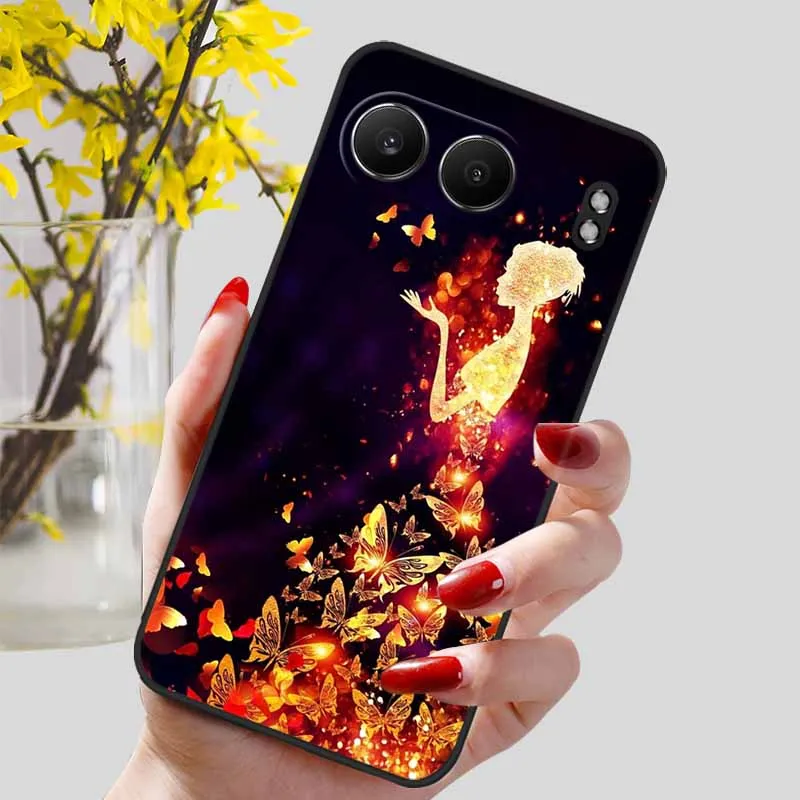 Elegant Black Marble TPU Soft Phone Cover - Fashionable Silicon Back Protector