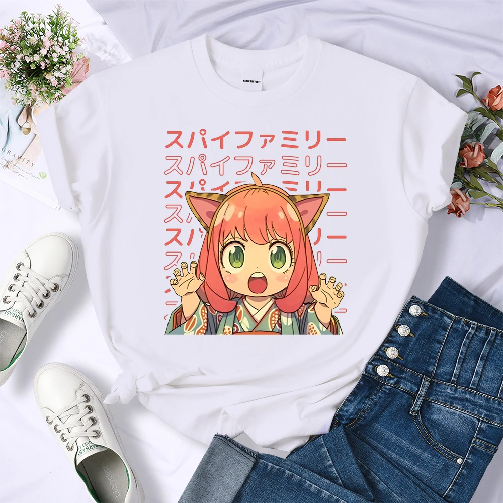 Женская футболка с коротким рукавом Spy X Family Art Anya-Kawaii летние крутые дышащие