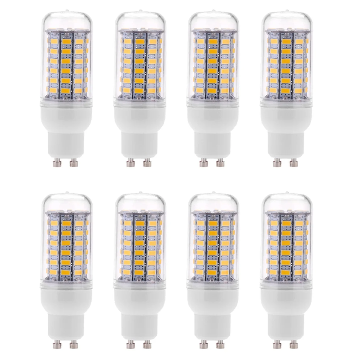 BAAU 8X GU10 10W 5730 SMD 69 LED Bulbs LED Corn Light Lamp Energy Saving 360 Degree 200-240V Warm White