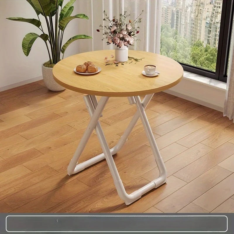 שולחן מתקפל שולחן אוכל פשוט לבית דירה קטנה שולחן עגול שולחן מרפסת שולחן קטן שולחן חיצוני