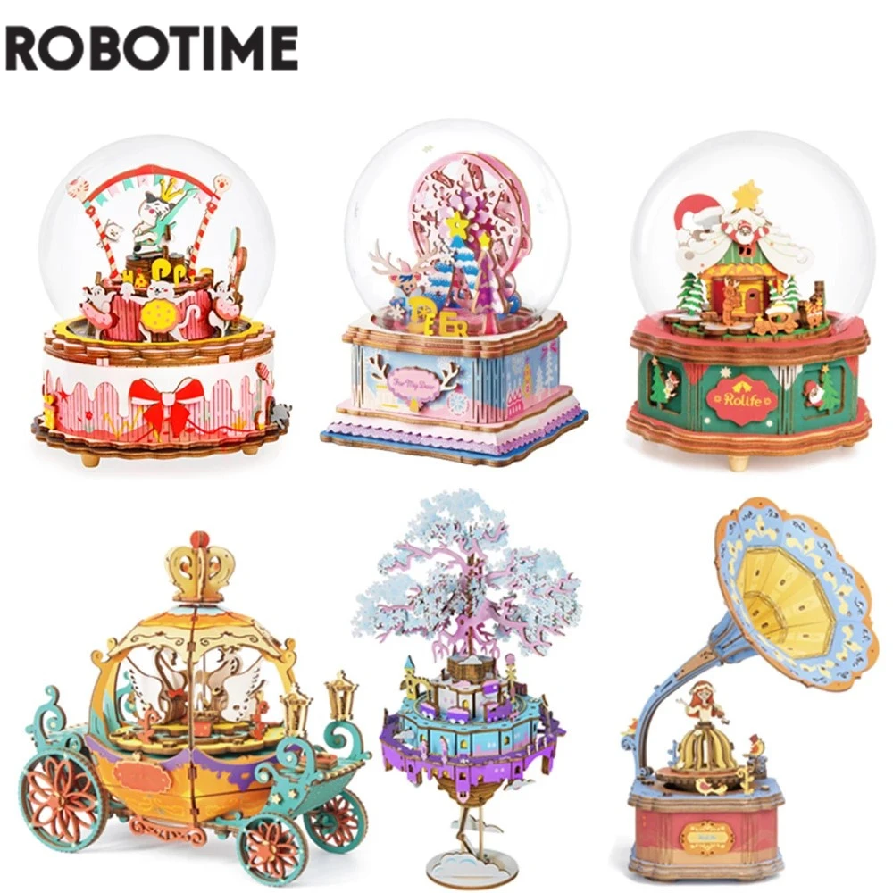 Robotime Holiday Gift 7 Kinds Diy 3d Puzzle Game Assembly Moveable Music  Box Toy For Children Adult - Puzzles - AliExpress