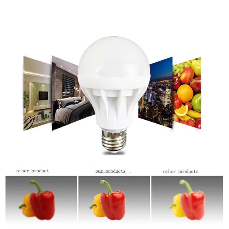 E27 LED 전구 램프 전구 진짜 힘 AC220V 15W 12W 9W 7W 5W 3W LED 램프 에너지 절약 차가운 온난 한 백색 전구 옥외 빛