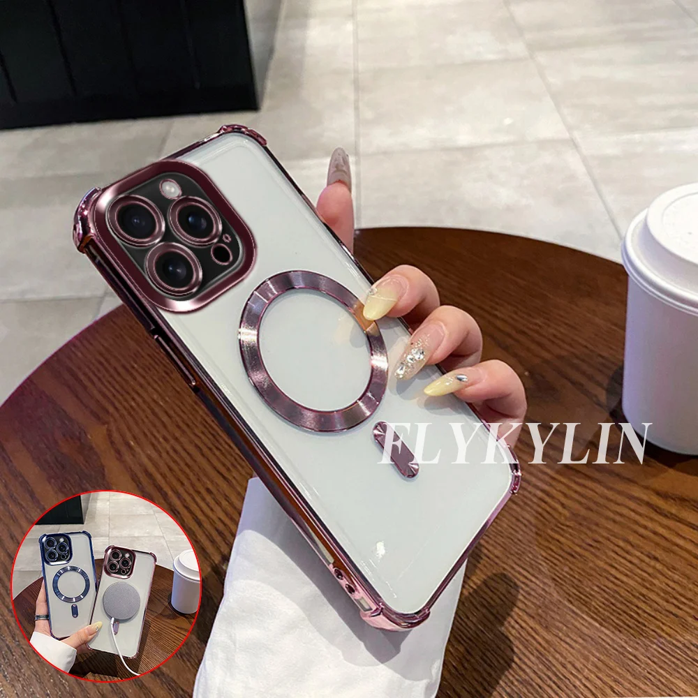 Transparent Anti-Drop Protective Soft Shell with Magnetic Suction Ring