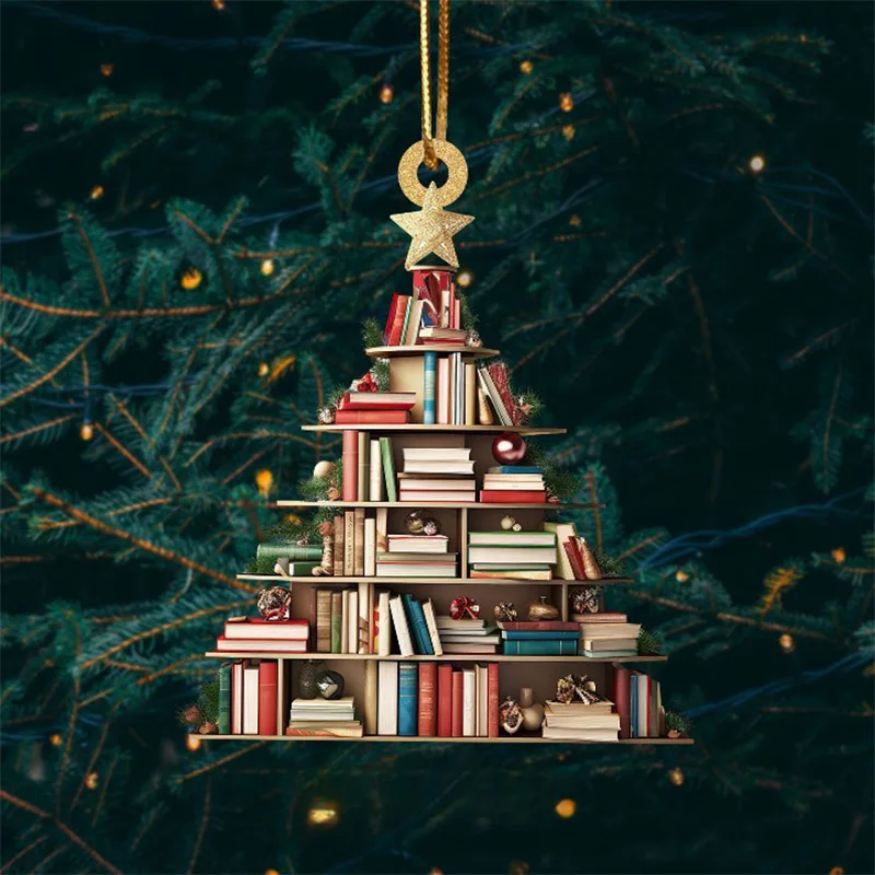Creative Christmas Tree Car Pendant New Christmas Acrylic Holiday Home Decoration Car Interior Decoration