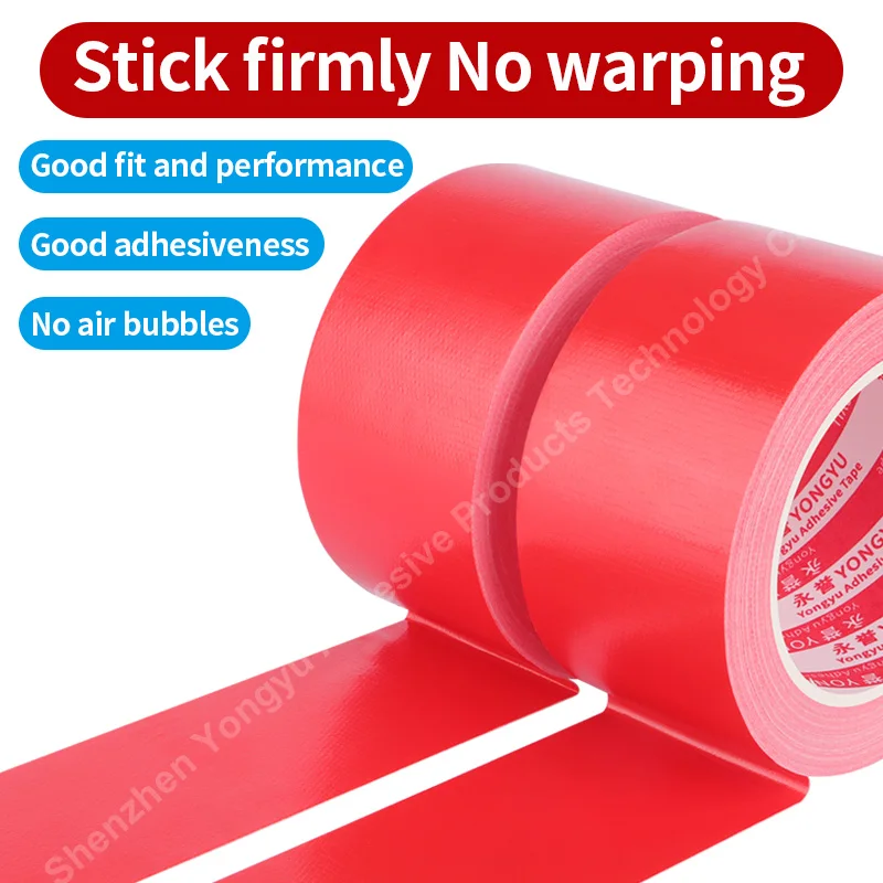 Industrial Grade Red Pipeline Tape - Durable, Waterproof, Flexible, Residue-Free, UV Resistant
