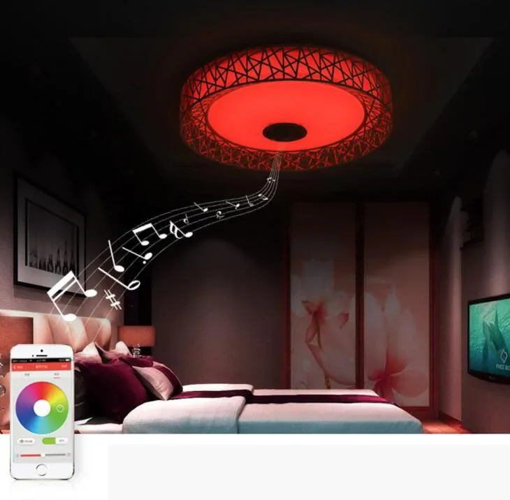 Description Picture 6 of itemAPP LED Ceiling Light With Bluetooth speaker 36W Music Party Lamp Deco Bedroom Music Lighting Fixture With Remote Control