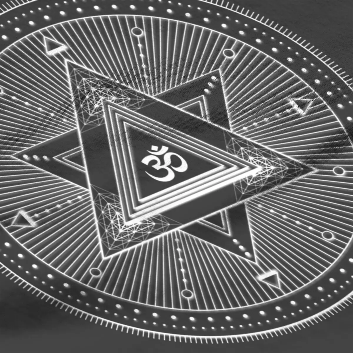 Aum Mandala Sacred Geometry Spiritual Zen Symbol 100% Cotton Men's T-Shirt - Plus Size Available