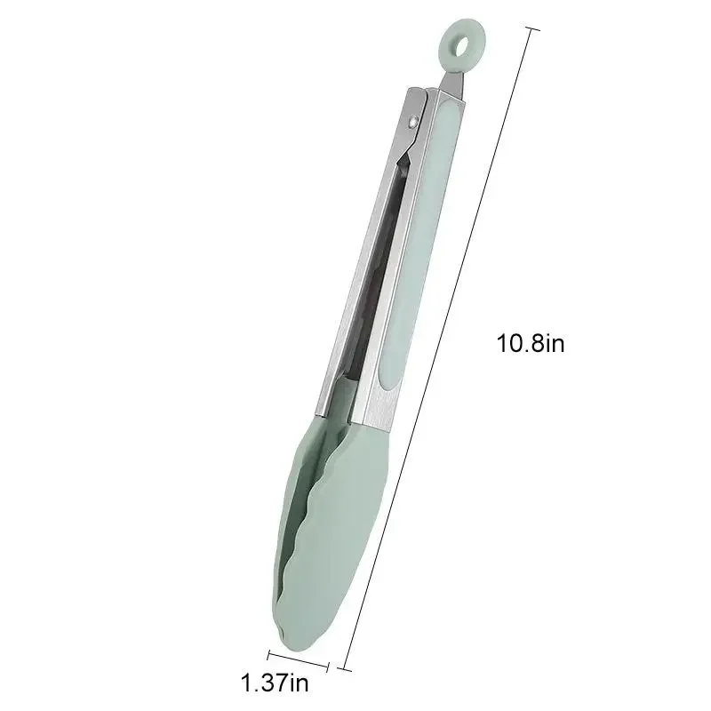 Food Grade Silicone Food Tong Creative Non-Slip Silicone Bread Tong Serving Kitchen Tools BBQ Tools Accessories