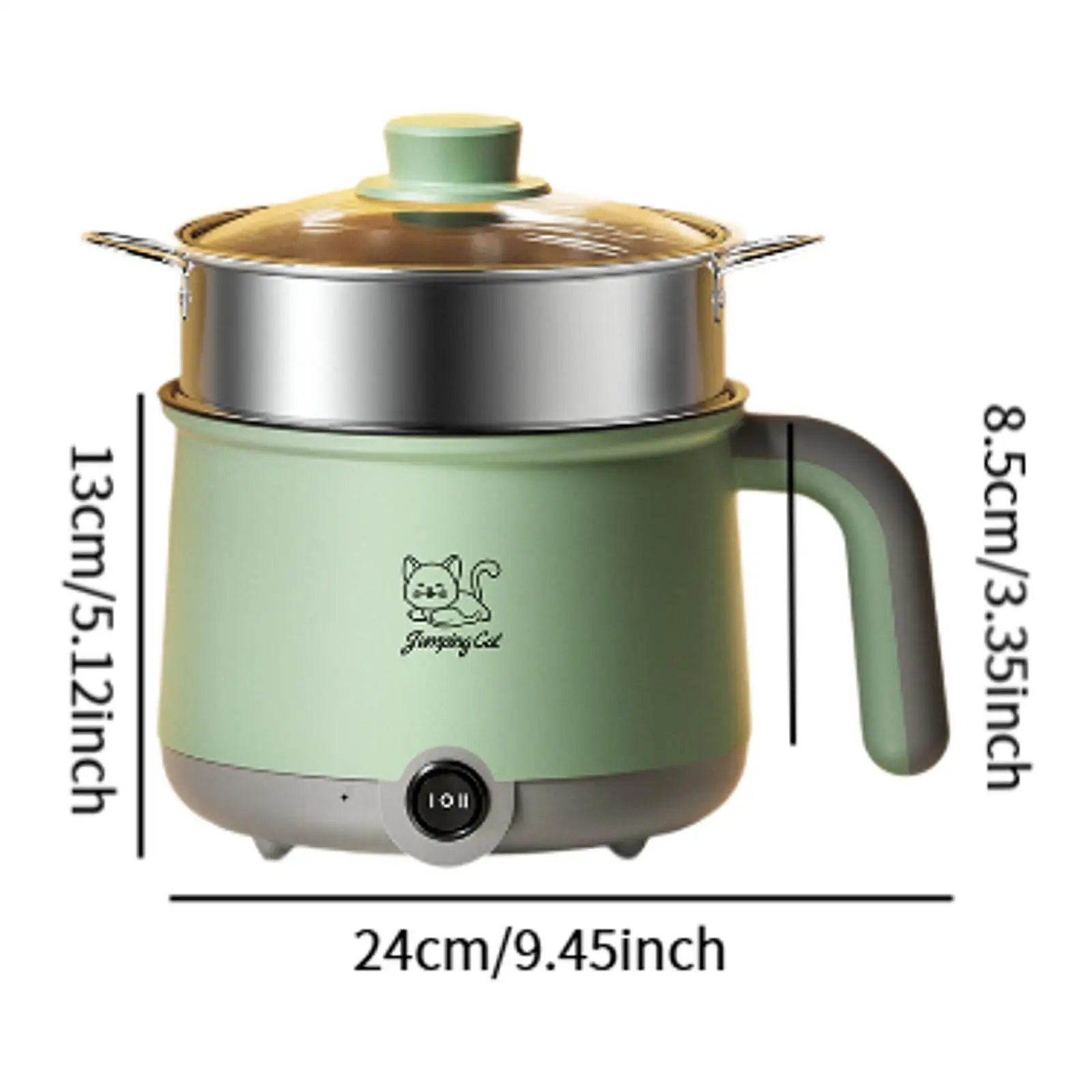 Hot Pot Electric with Steamer Household Nonstick for Shabu Shabu Steak Ramen 6