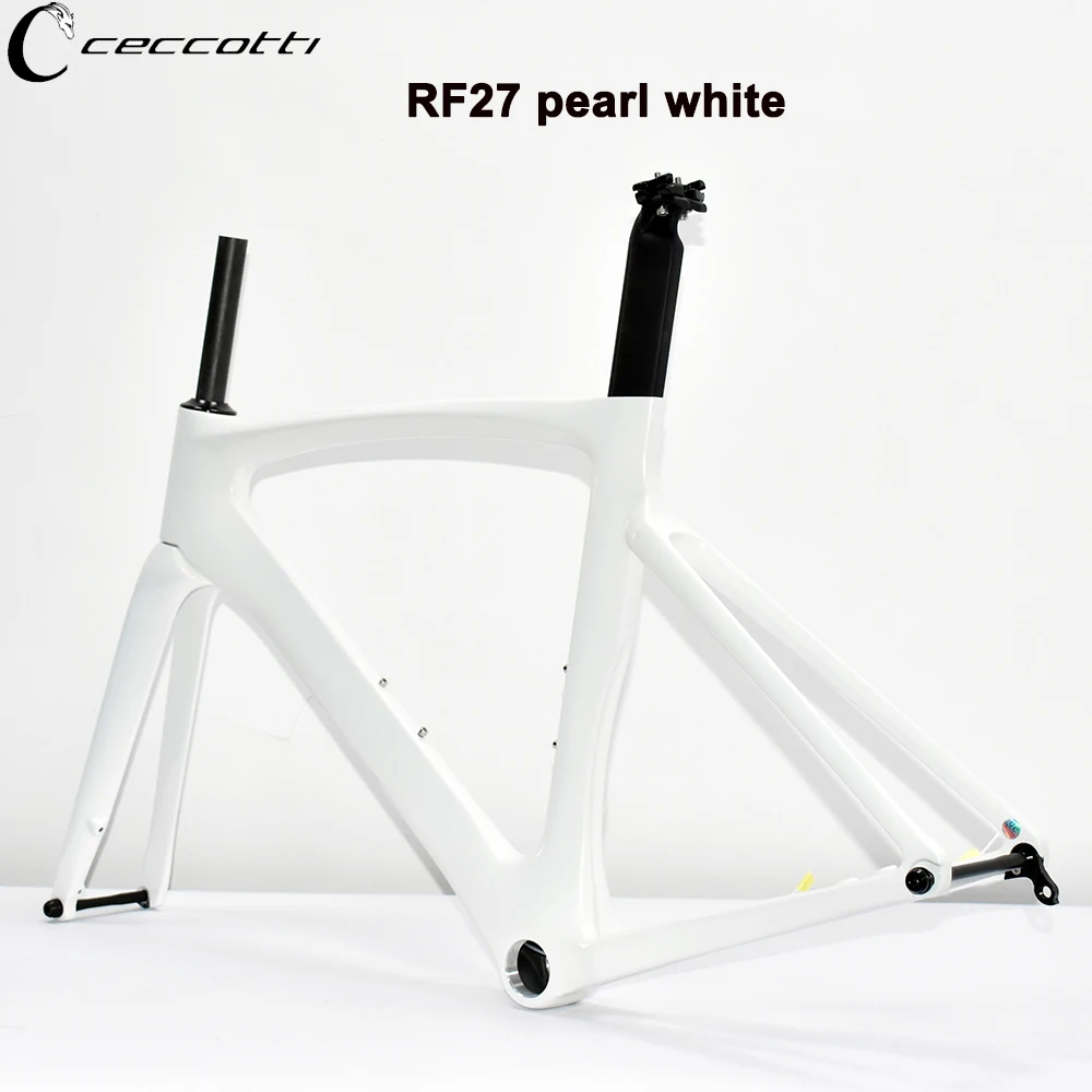 CECCOTTI RF27 Model Road Bike Frame Internal Wiring Carbon Frame T47BB Disc Brake Bicycle Frameset