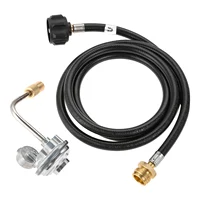 6 Feet Propane Adapter Hose + Gas Regulator 1lb to 20lb Converter fits Blackstone 17" 22" Tabletop Griddle Blue Rhino Pit Boss 1