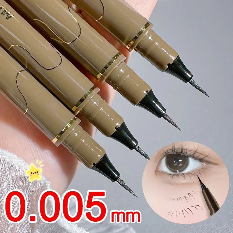 Eyeliner Pen 0.005mm Liquid Matte Smooth Quick Dry Waterproof Ultra-thin Lower Eyelash Non Smudging Korean Makeup