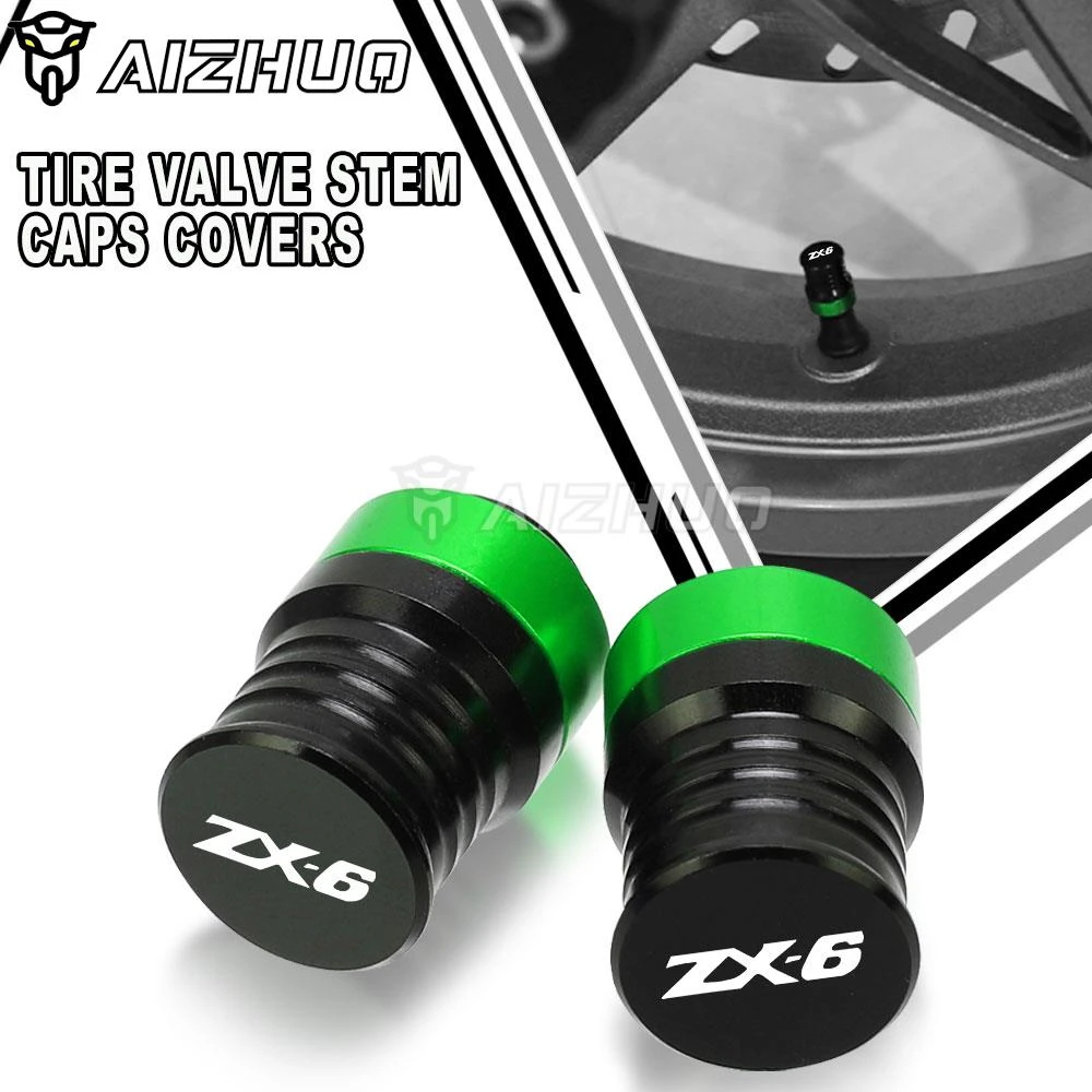 Motorcycle Wheel Tire Valve Stem Caps Airtight Covers For Kawasaki ZX 6 ZX6R ZX6RR ZX636 2020