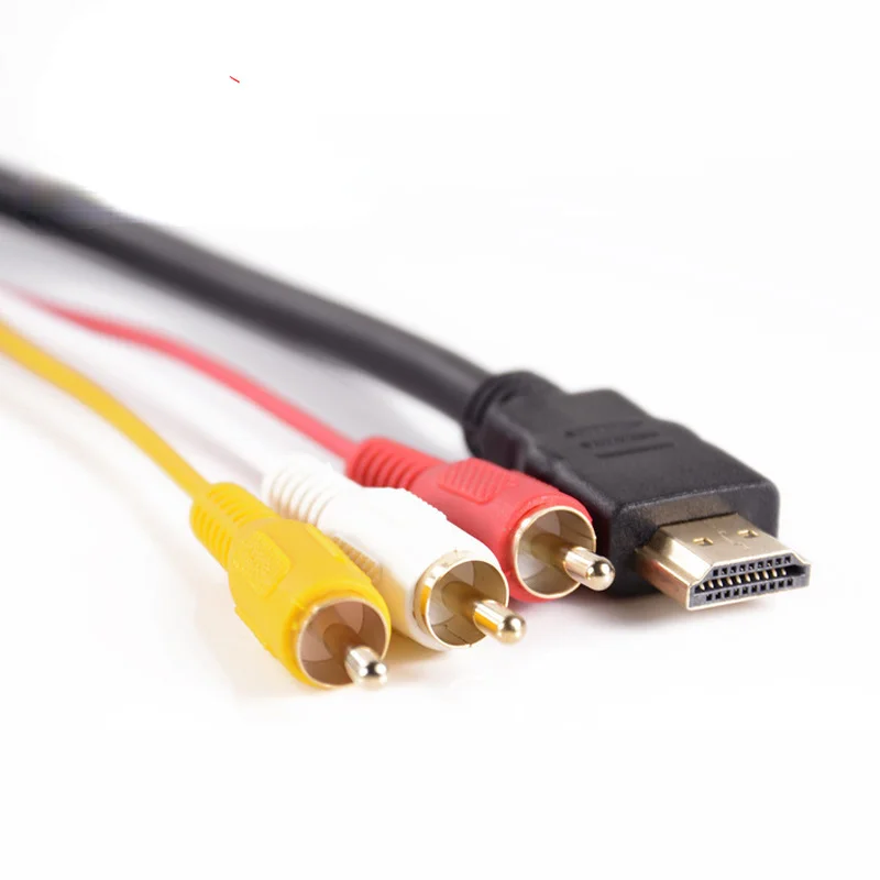 Conversor de Conversão Vga Hdmi de 1.5m-compatível ao Macho do Cabo de Rca ao Cabo Masculino Composto Masculino do Adaptador do Conector do av de Rca m m - Imagem 2