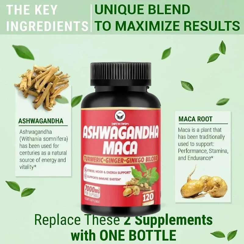Top Factories Ashwagandha And Maca Supplements-Support Stress, Maca, South African Drunken Eggplant, Vegetarianism, Non Gmo