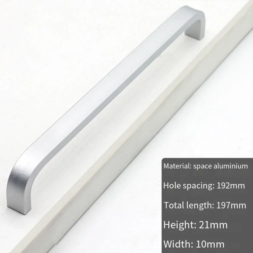 Kitchen Door Cabinet Straight Handle 68mm-197mm Space Aluminum Pull Knobs 64mm-192mm Hole Spacing Hardware Door Knobs Handles door handles cabinet handles
