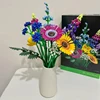 939pcs Wildflower Bouquet Home Decoration Accessories Building Blocks Creative Plant Series Giving Girlfriends Gifts 10313 5