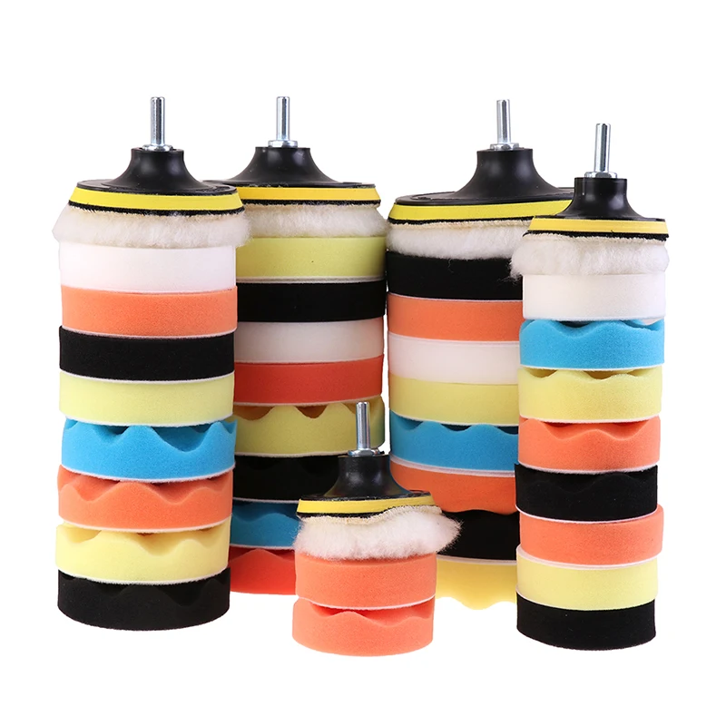 3-6 Inch Compound ing Polishing Pads Cutting Blue Yellow Sponge Pads Kit For Car er Polisher Compounding And Waxing