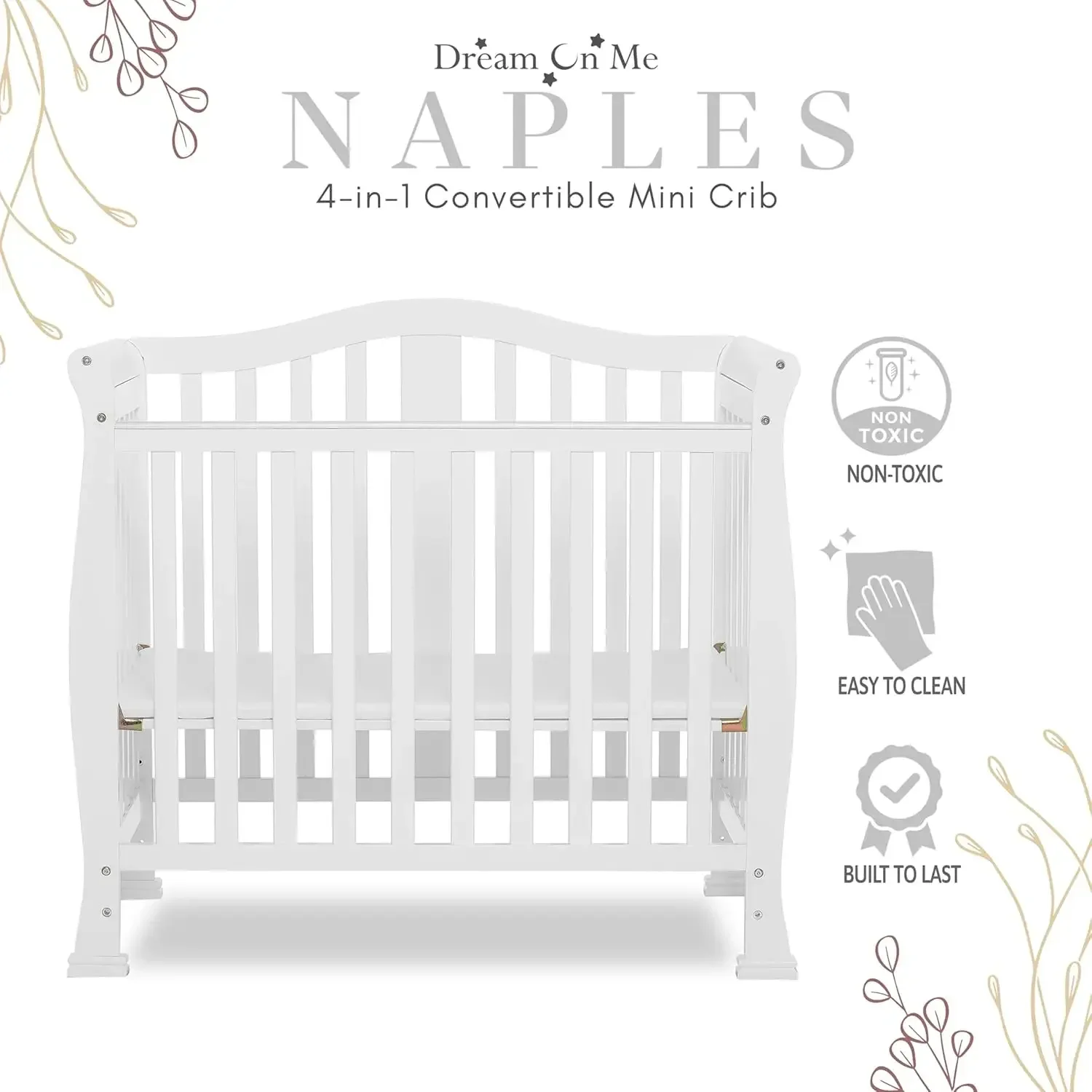 Convertible Mini Baby Crib 5