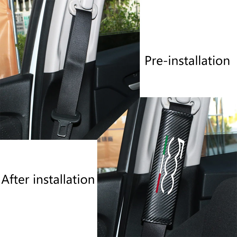 Car Styling Auto Pure Cotton Car Badge Case 2pcs For Fiat 500 500x Abarth 124 595 500C Stilo car accessories