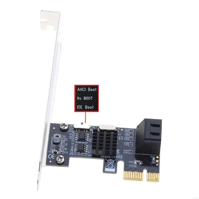 B0KF Desktop Pci-e to Sata3.0 Expansion Card 6G Adapter Card Hard Converter