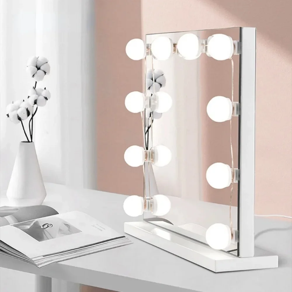 Hollywood Mirror with Lights Dressing Table Full 4/8/14 Dimmable Bulbs Led Lighted Table Vanity