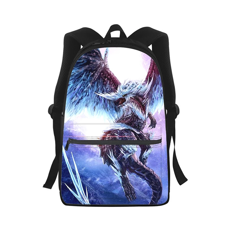 Monster Hunter World: Iceborne Men Women Backpack 3D Print Fashion Student School Bag Laptop Backpack Kids Travel Shoulder Bag