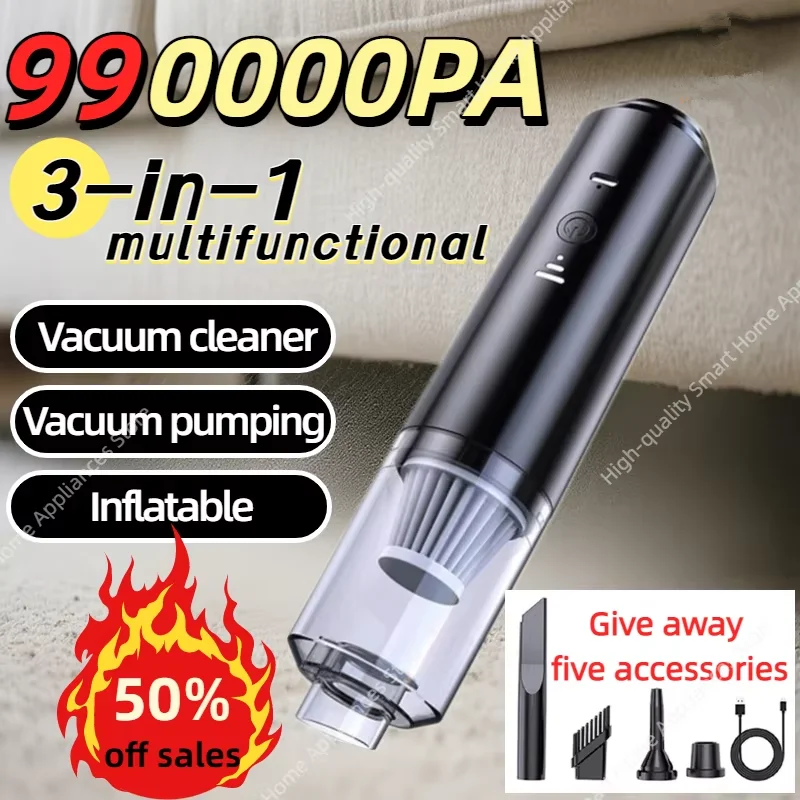 990000pa Without Dead Corner Powerful Vacuum Cleaner Smart Home Inflatable Cordless Handheld Vacuum Suction Blow 2026 New 1