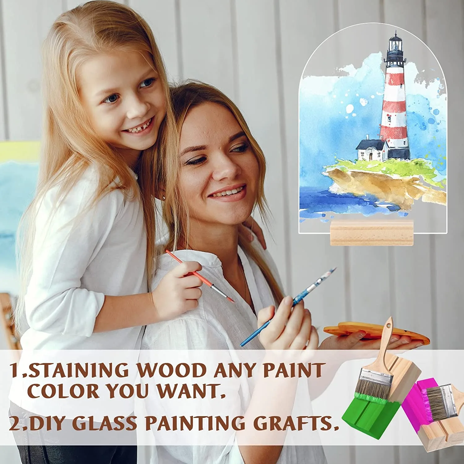 Frosted Blank Acrylic Sheet with Wood Stand Holder Arched Sign Table Number Card w/ Base for Wedding Party Centerpieces Decor