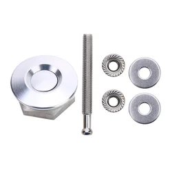 Car Hood Quick Release Push Button Lock Clip Kit - Auto Exterior Fastener for Vehicle Hood Modification (Silver 30mm)