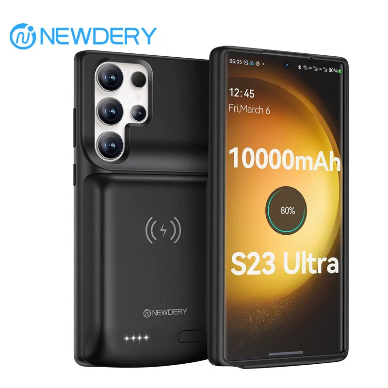 Power Bank Charger Case 10000mAh Battery Case For Samsung Galaxy S23 Ultra Wireless Charging Cover Portable Charger Power Case