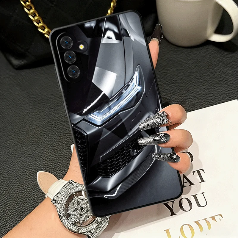 Sporty Soft Silicone Phone Case with Car-Inspired Design