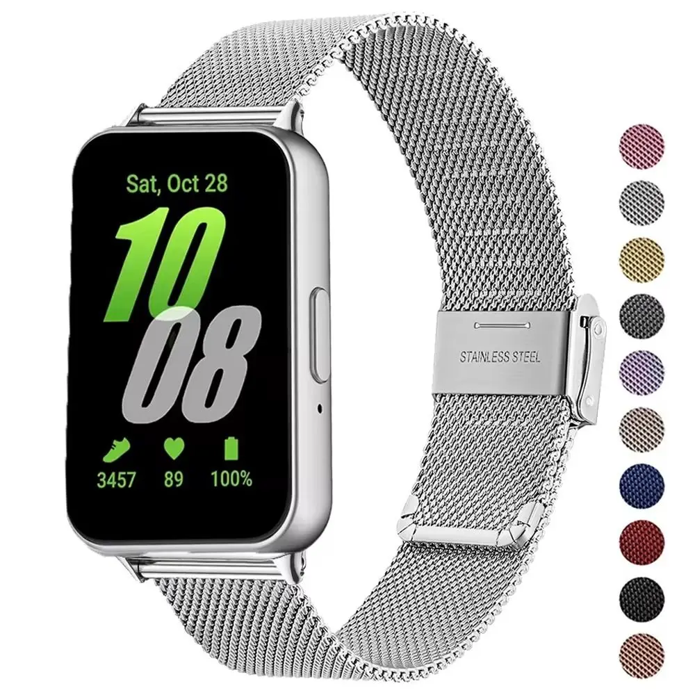 Stainless Steel Metal Loop Bracelet Strap for Smartwatch Replacement