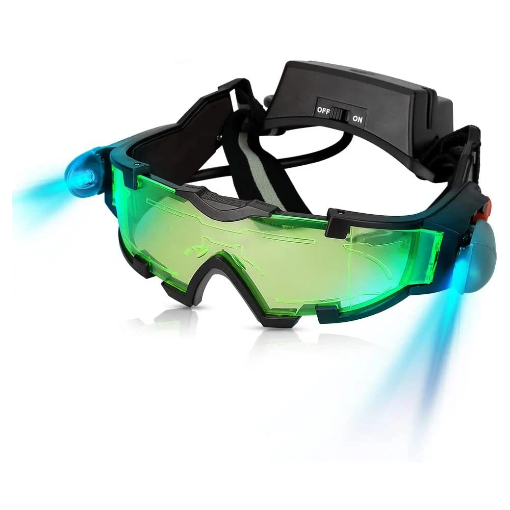 NEW Adjustable LED Night Vision Glass Goggles Motorcycle Motorbike Racing Hunting Glasses Eyewear With Flip-out Light Windproof