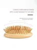 Wooden Massage Comb Mini Brush Massage Detangling Hairbrush No Handle Scalp Care Styling Comb for Straight Curl Hair 3