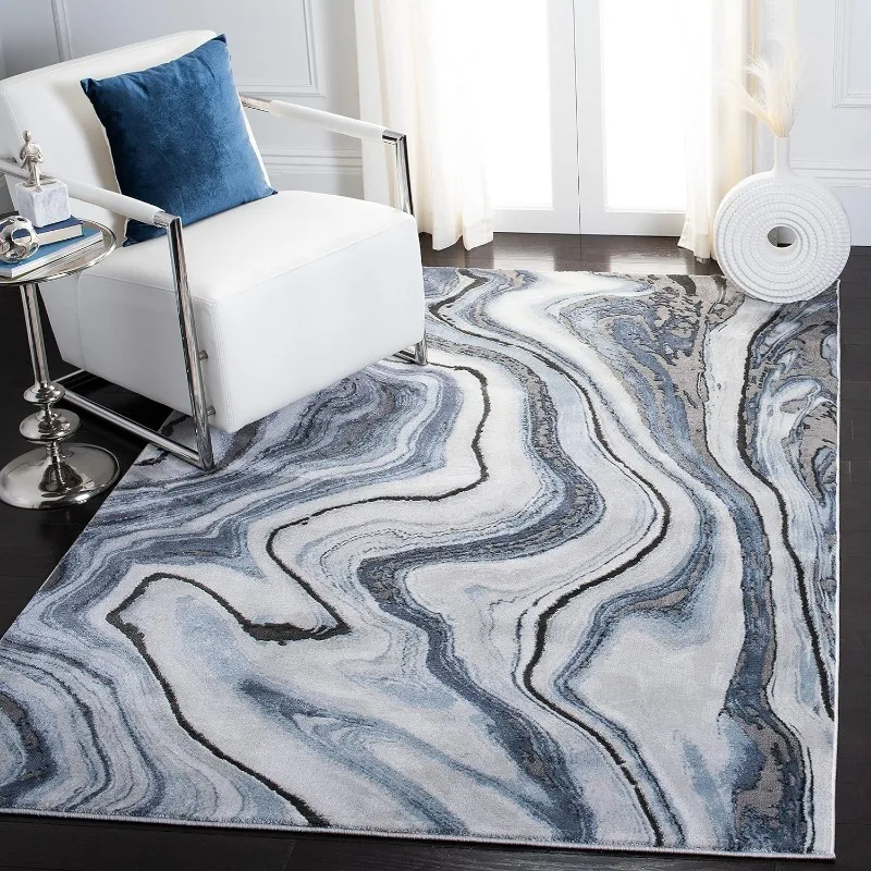 

Modern Abstract Design, Non-Shedding & Easy Care, Ideal for High Traffic Areas in Living Room, Bedroom， Area Rug