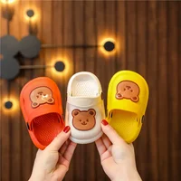 Two-Styles Baby Summer Shoes Cute Bear Baby Sandals Beach Bathroom Toddler Boys Girls Anti-slip Slippers Newborn Infant Sandals 4