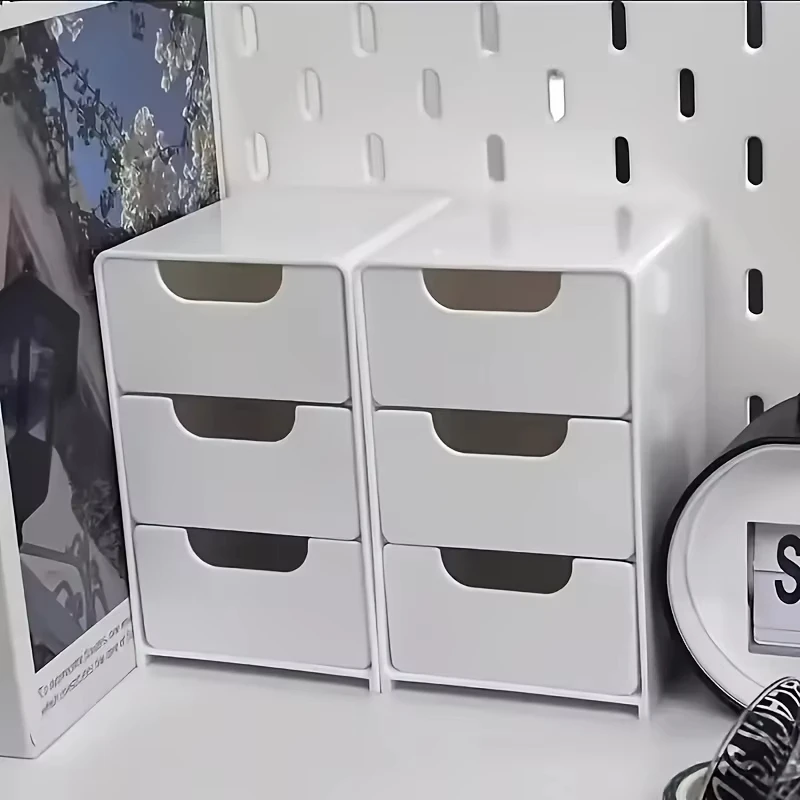 Elegante Organizzatore da Scrivania a 3 Livelli con Cassetti - Ideale per Forniture da Ufficio, Gioielli e Cosmetici - Scatola Divisoria Portatile - immagine 4