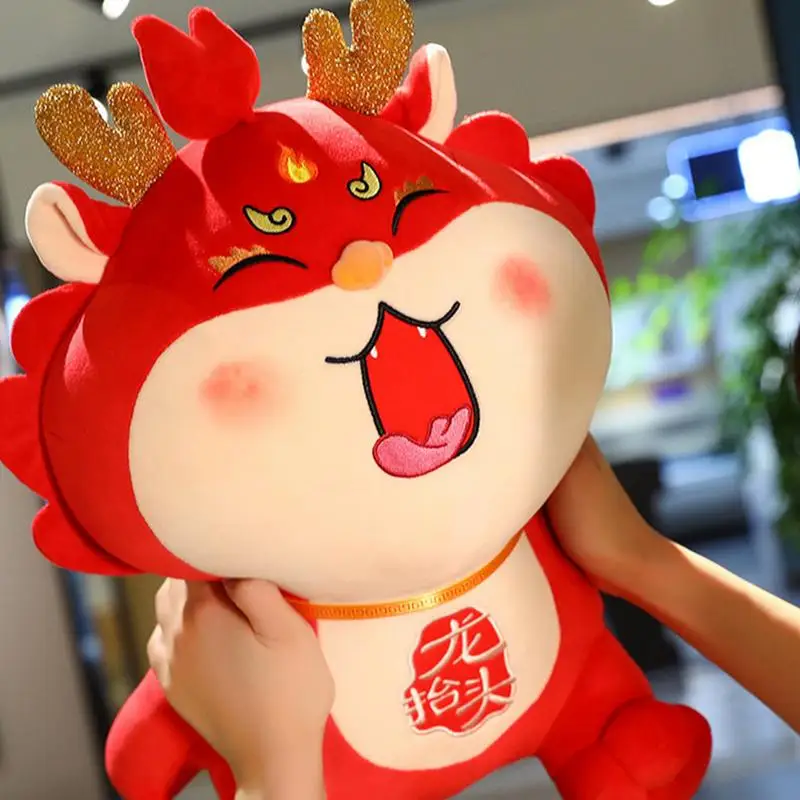 Festival Dragon Decor 2024 Skin Friendly Dragon Year Mascot Portable Design Dragon Year Mascot For Chinese New Year Decorations