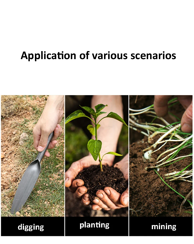 Carbon Steel Willow Leaf Shovel Succulent Plants Planting Loose Soil Tool Outdoor Digging Shovel Household Gardening Tools