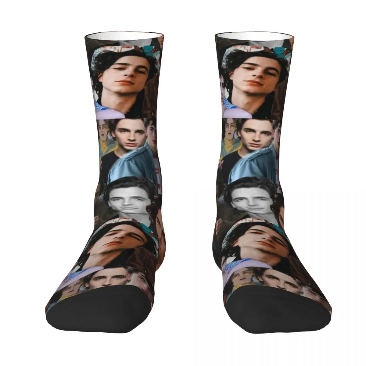 

Носки мужские с коллажем из хлопка, с рождественским подарком