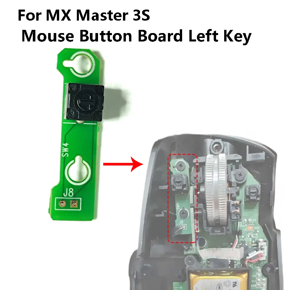 MX Master3S 마우스 버튼 스위치 마더 보드 교체 마우스 MX Master 3S 마우스 액세서리 부품 용 왼쪽 키 보드