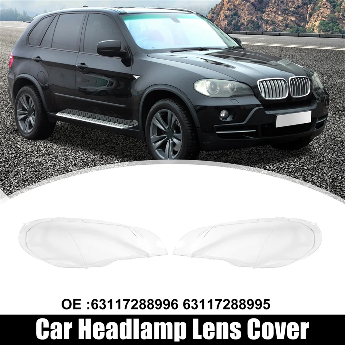 

Left Front Headlight Cover Head Light Lamp Lampshade for BMW X5 E70 2007-2013 Headlight Lens Cover