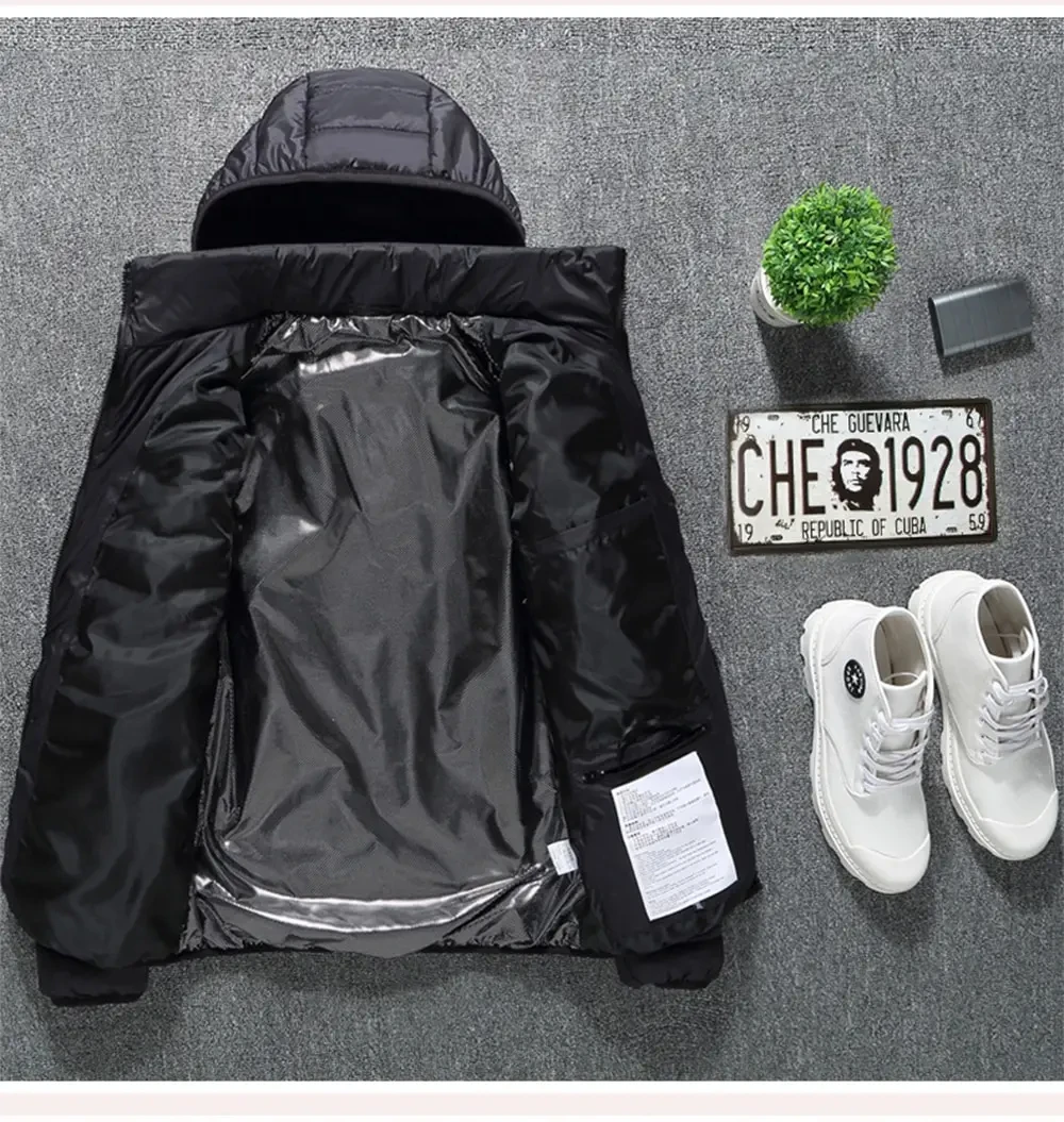 Description Picture 4 of item21 Areas Heated Cotton Clothes Jacket USB Heating Jacket Warm Snowfield Heated Vests Coat Hunting Hiking Camping Winter S-6XL