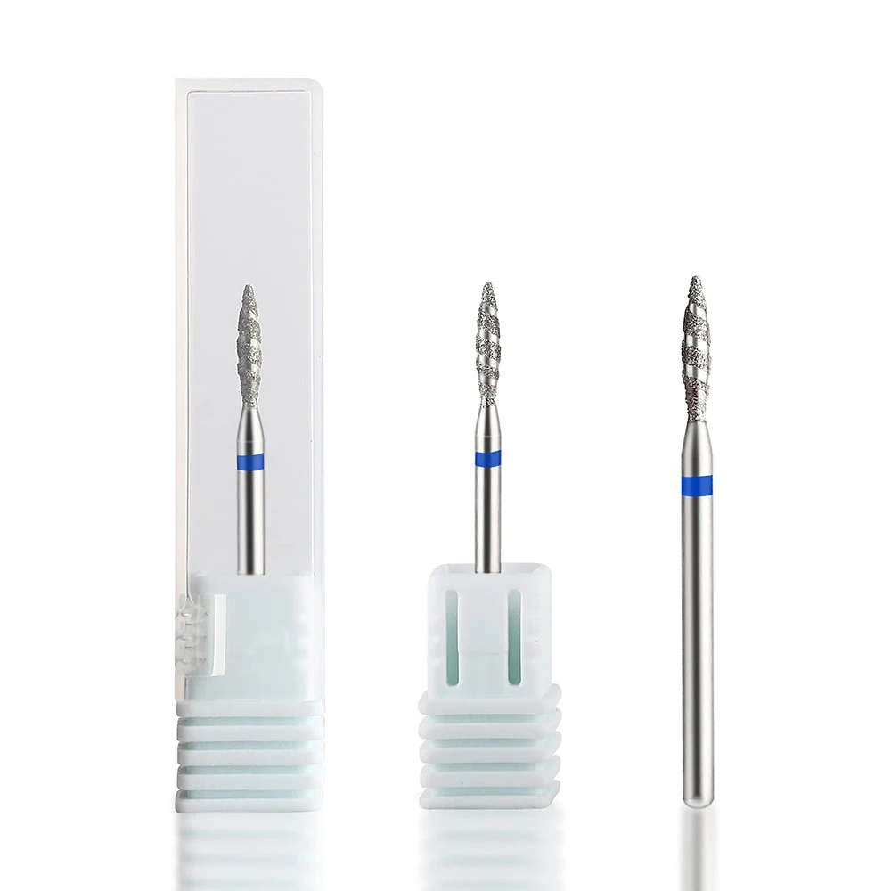 

1-4mm Diamond Grinding Head Needle Bits Burrs Engraving Carving Tool 2.35mm Shank