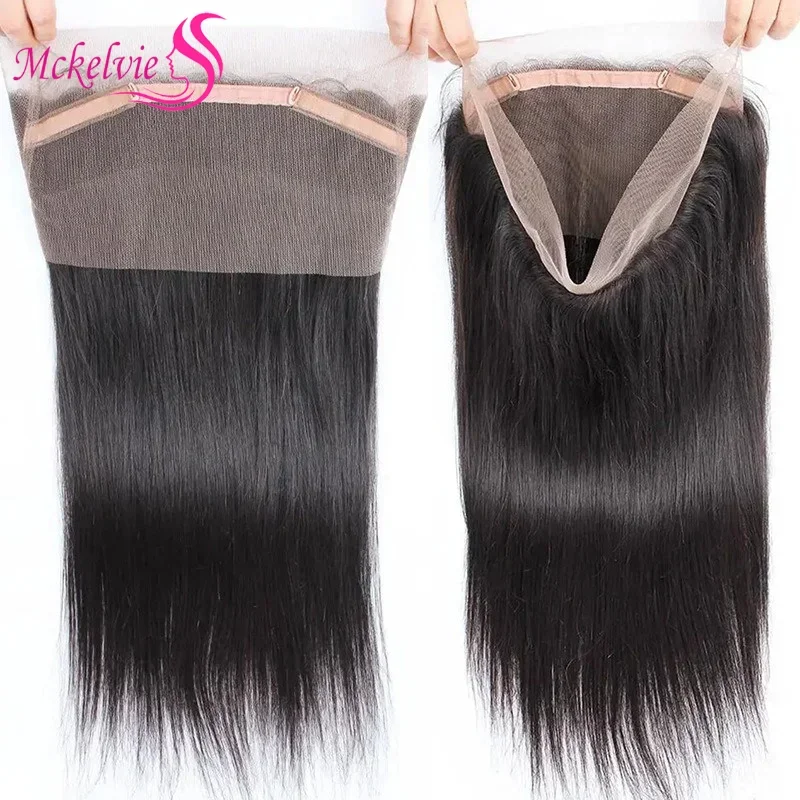 360 Lace Frontal Brazilian Straight Hair 100% Remy Human Hair Lace Frontal For Woman Transparent Swiss Soft and Silky