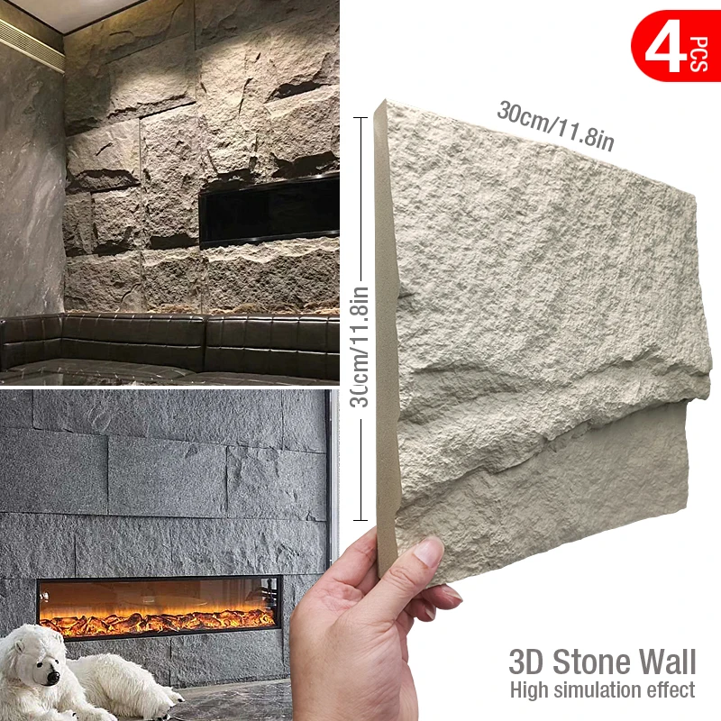 3d Stone Panel Waterproof Brick Pattern Wall Panel Stone Wall