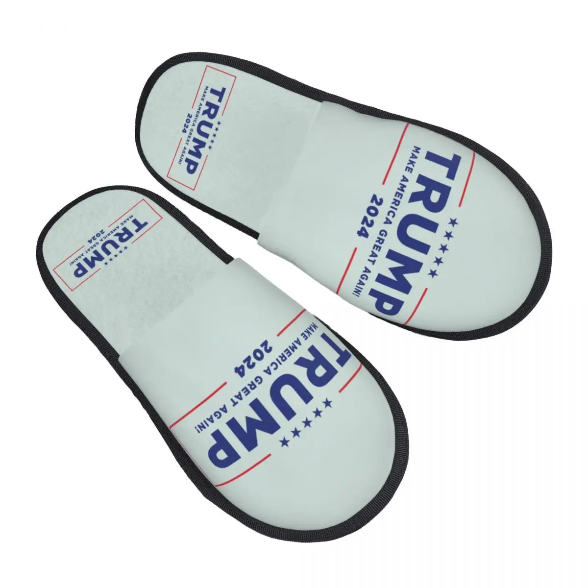 

Custom Trump 2024 Soft Memory Foam House Slippers Women America US Comfy Warm Anti-Skid Slipper