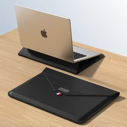Sleek Protective Laptop Sleeve with Mouse Pad and Envelope Bag - 15-15.4 inch (Black)