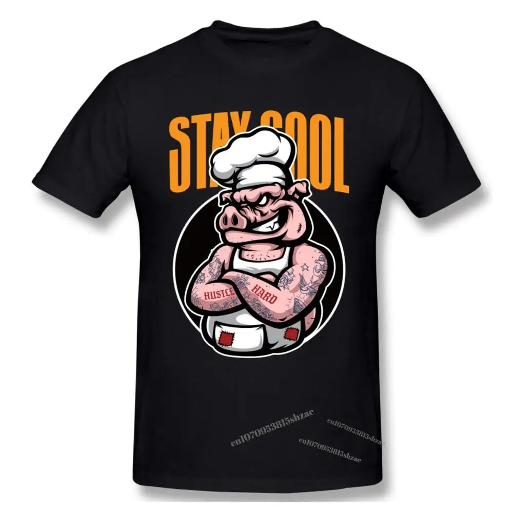 

Fat Chef Pig,funny Tshirt man T Shirt Shirts Cotton Summer Tops Tshirts Short Sleeves Tees T-Shirt Woman